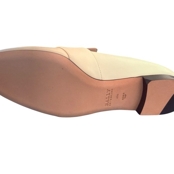 Bally Women’s Janelle Buckled Leather Loafers | Color: Bone (EU 38.5; NWT & Box) - Picture 7 of 16
